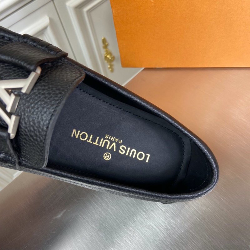 1A3QS5 LV Major 便鞋 LV粒面小牛皮男鞋 豆豆鞋 黑色