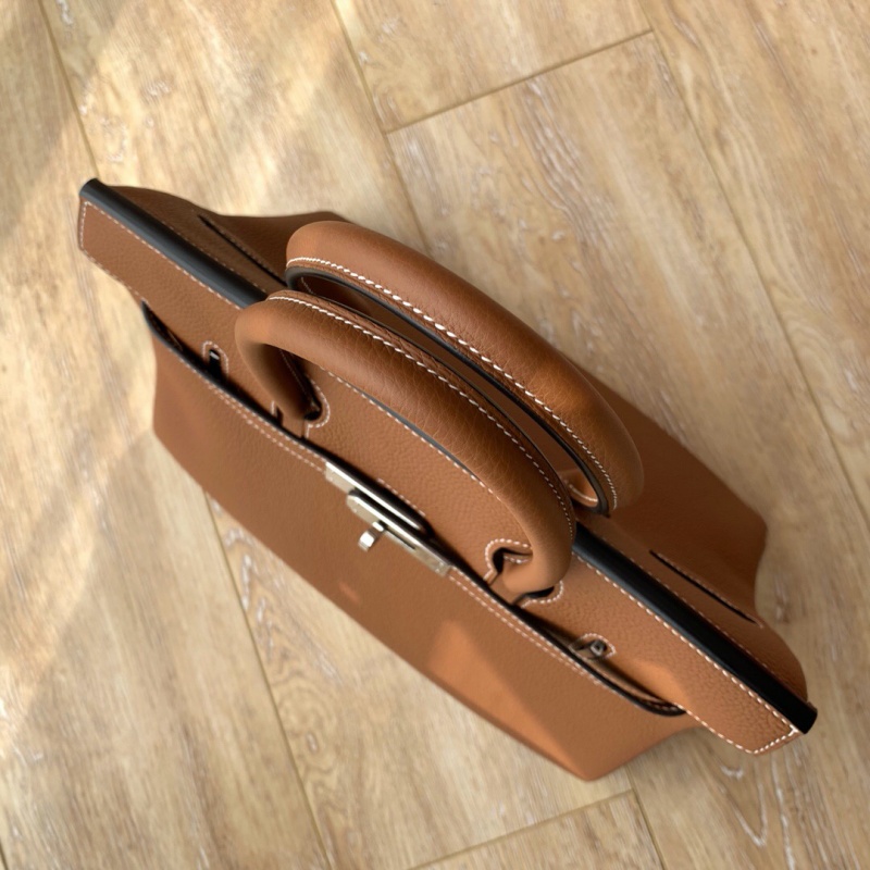Hermes Birkin系列 愛馬仕鉑金包 純手工定制版 30cm TOGO皮 棕色銀扣