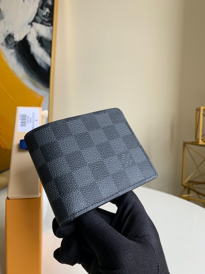 N62663 LV MULTIPLE 錢夾 Damier Graphite帆布系列錢包 LV短款錢夾