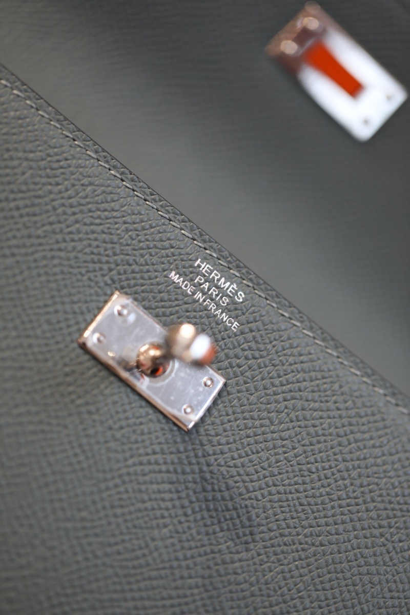 Hermes錢包 愛馬仕Kelly錢包 純手工頂級Epsom皮 杏仁綠