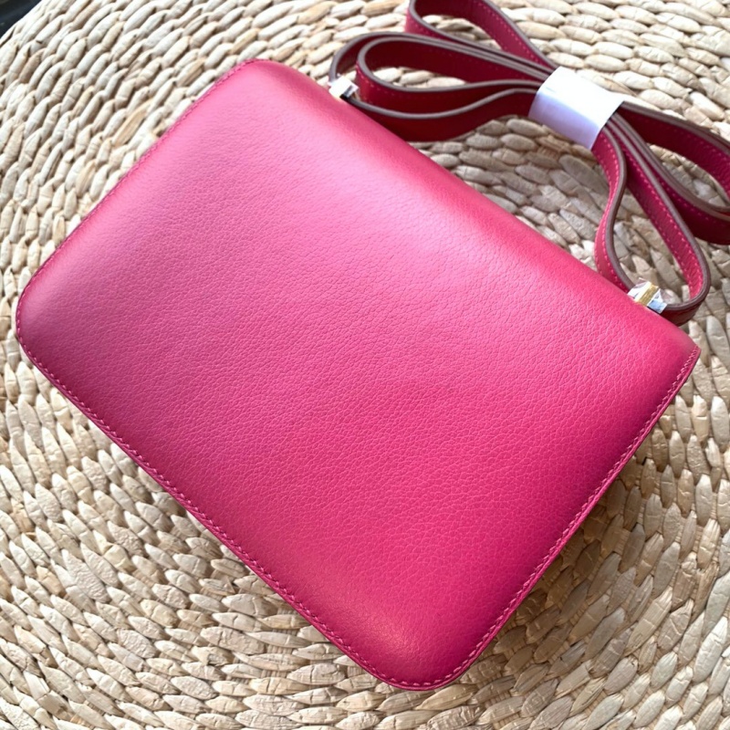 Hermes constance系列 愛(ài)馬仕康康包 純手工定制evervolor小牛皮 玫紅色