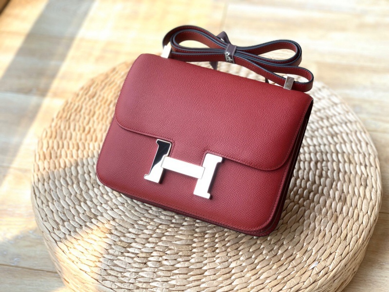 Hermes constance系列 愛馬仕康康包 純手工定制Epsom小牛皮 石榴紅