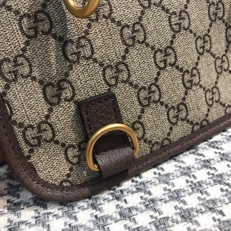 489617 Totem GG Superme經典虎頭腰包 Gucci斜挎包 棕色