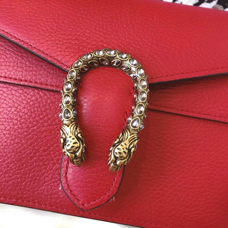 421970 Gucci Dionysus系列皮革迷你手袋 Gucci酒神包 紅色