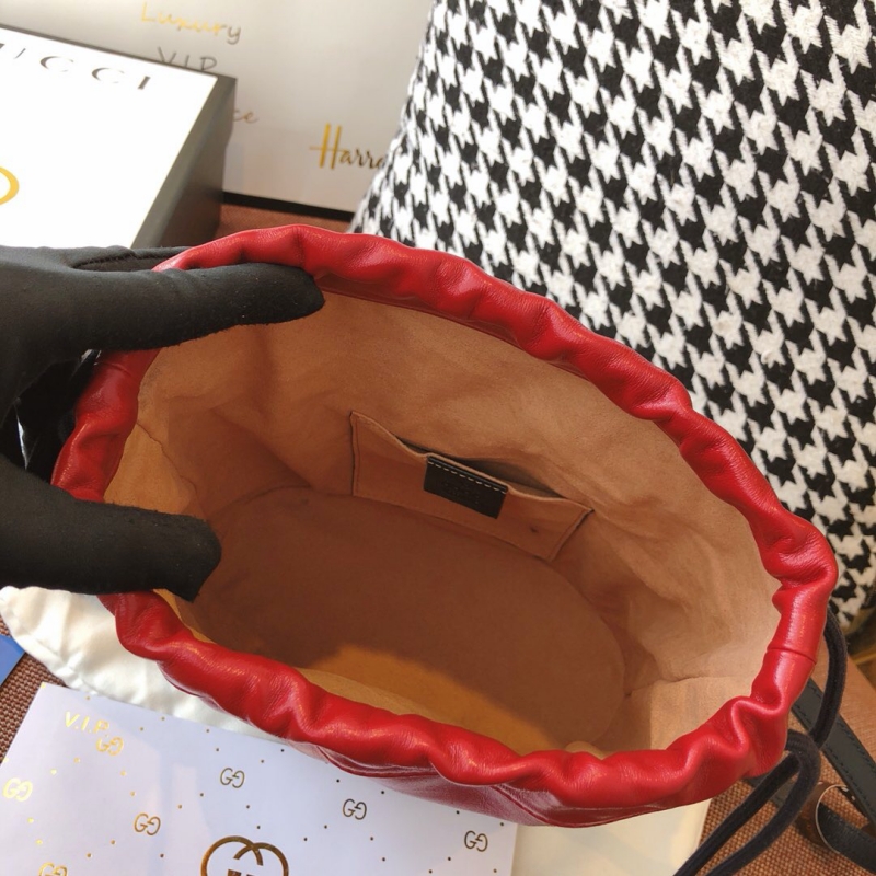 602118 Gucci 馬銜扣1955系列水桶包 古馳水桶包 藍配紅