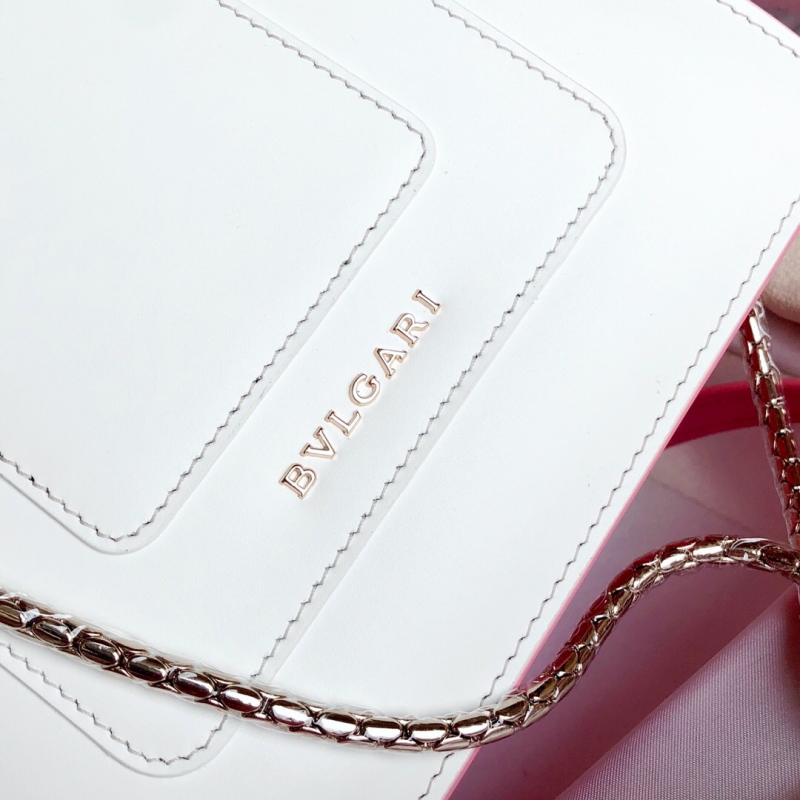 Bvlagari寶格麗 Serpenti Forever系列翻蓋女包 寶格麗手提蛇頭包 白色
