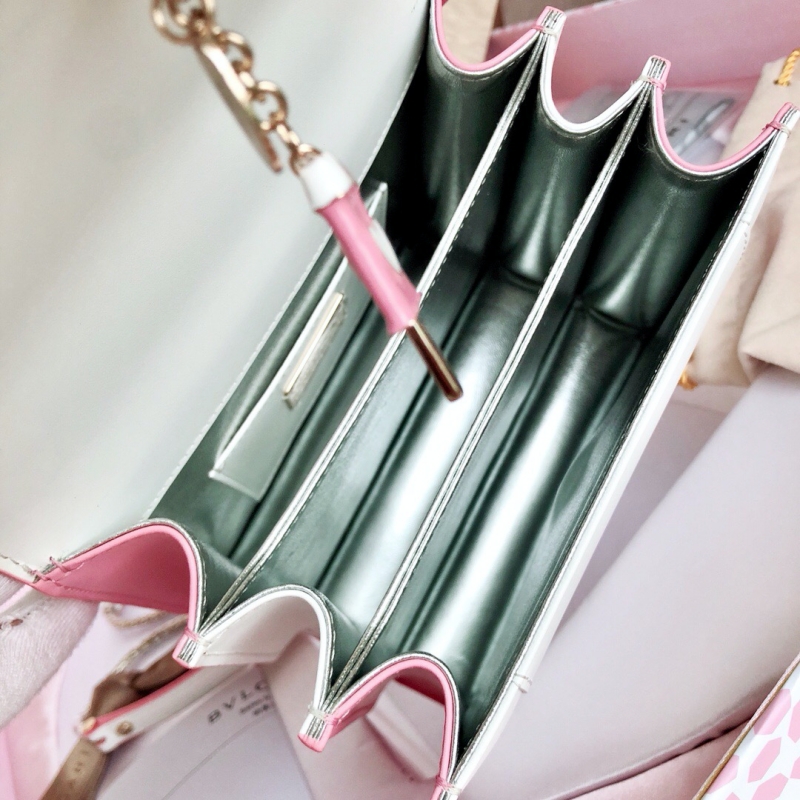 Bvlagari寶格麗 Serpenti Forever系列翻蓋女包 寶格麗手提蛇頭包 白色