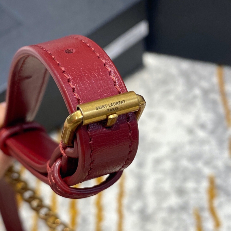 634723 YSL圣羅蘭女包 NEW MEDIUM SUNSET光滑皮革肩背包 紅色