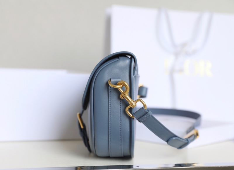 M9319 迪奧 Dior Bobby 中號手袋 光面牛皮革 丹寧藍色