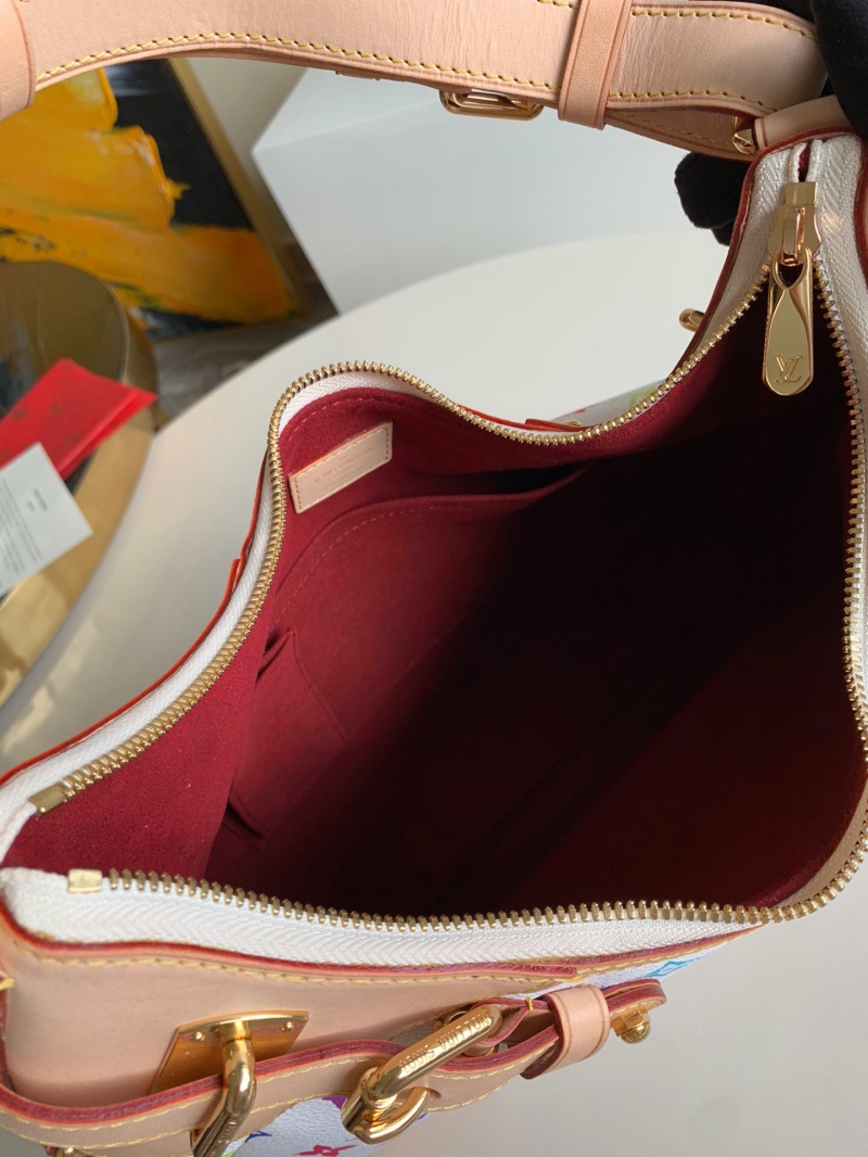 M40195 LV Monogram Multicolo村上隆Greta肩背包 LV33白彩