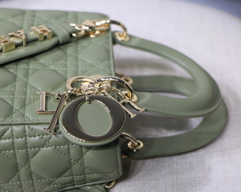 M0538 迪奧Lady Dior MyABCDior 手袋 羊皮革藤格紋 綠色