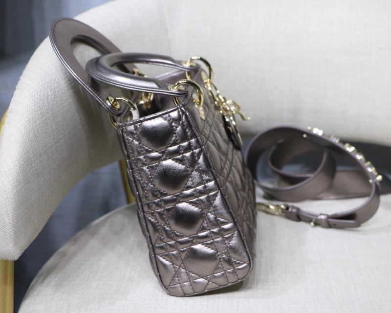 M0538 迪奧Lady Dior MyABCDior 手袋 羊皮革藤格紋 青銅色