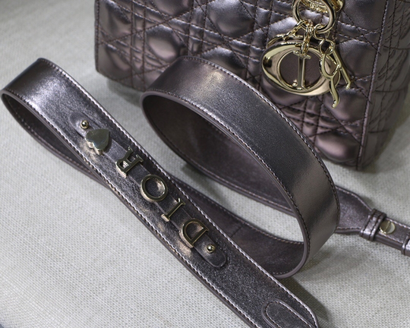 M0538 迪奧Lady Dior MyABCDior 手袋 羊皮革藤格紋 青銅色