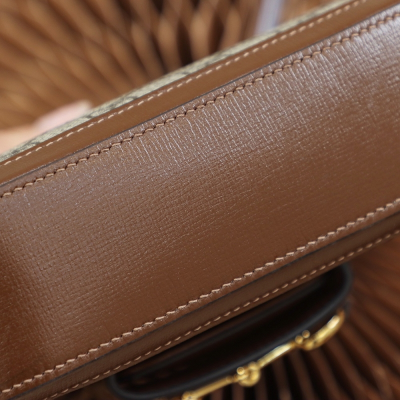 658574 Gucci 馬銜扣1955系列GG迷你手袋 Gucci馬鞍包 棕色