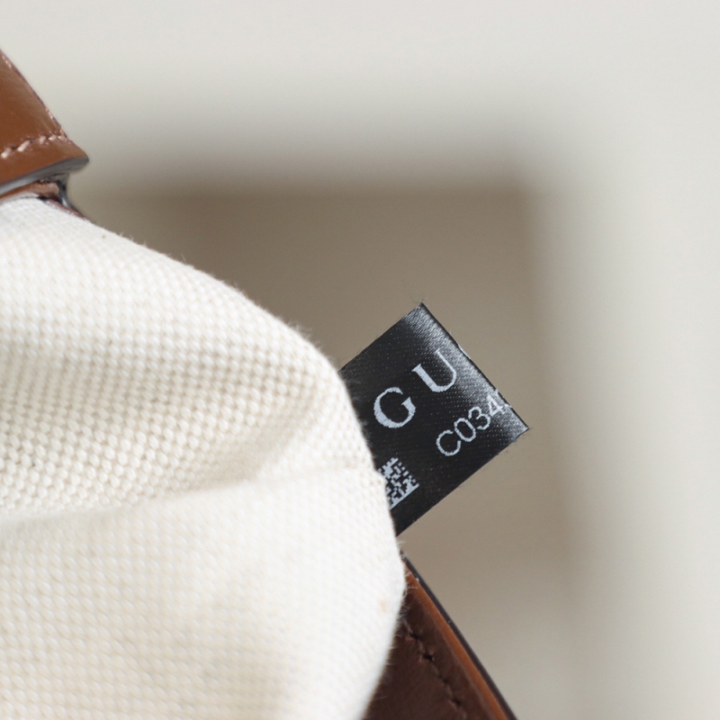 658574 Gucci 馬銜扣1955系列GG迷你手袋 Gucci馬鞍包 棕色