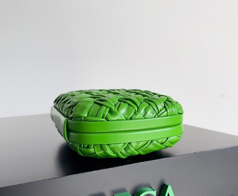 Bottega Veneta 寶緹嘉 Foulard Intreccio編織皮革晚裝包 BV晚宴包 綠色