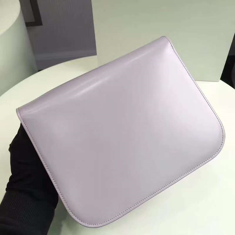 賽琳Celine box女包 賽琳豆腐包 Celine CLASSIC中號 單肩斜挎包 淺紫色
