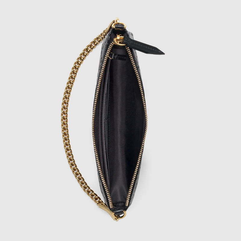 428449 Gucci Signature系列 熱壓皮革 腕包