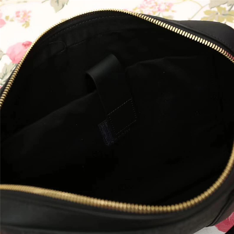 474135 GUCCI GG Supreme高級人造帆布 公文包 黑灰色