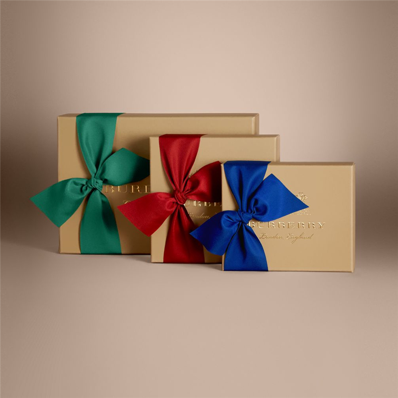 40397441 Burberry 巴寶莉 House 格紋拼粒紋 皮革 卡片夾 霓彩藍