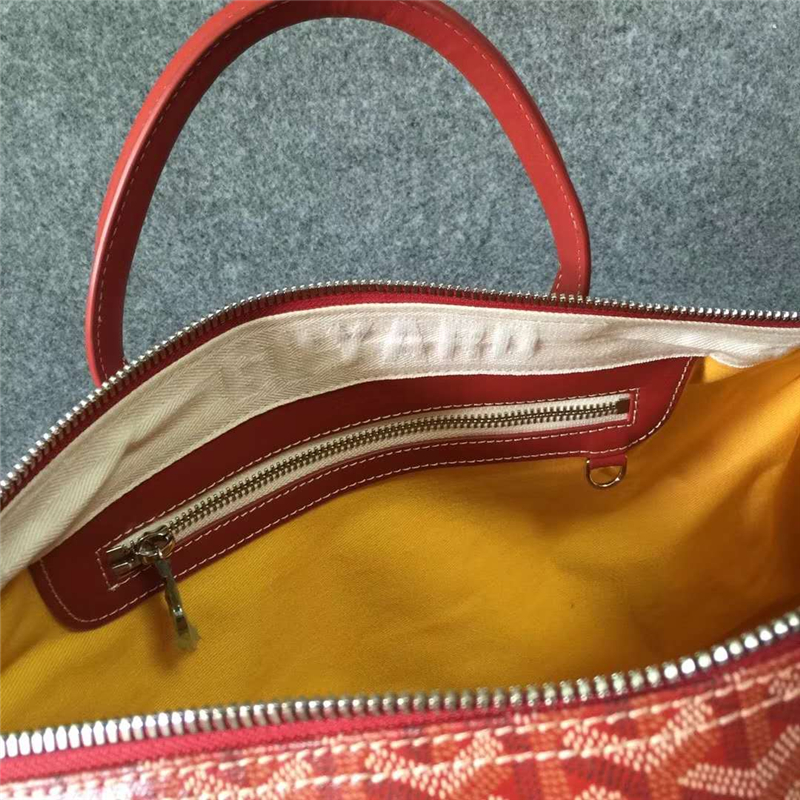 Goyard戈雅旅行包 真皮 手提袋 波士頓旅行袋 紅色