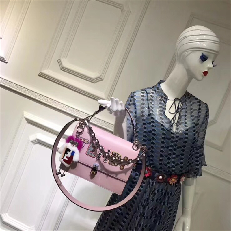 1381 FENDI芬迪 KANI翻蓋手袋 玻璃鉚釘 芬迪女包 斜背包包