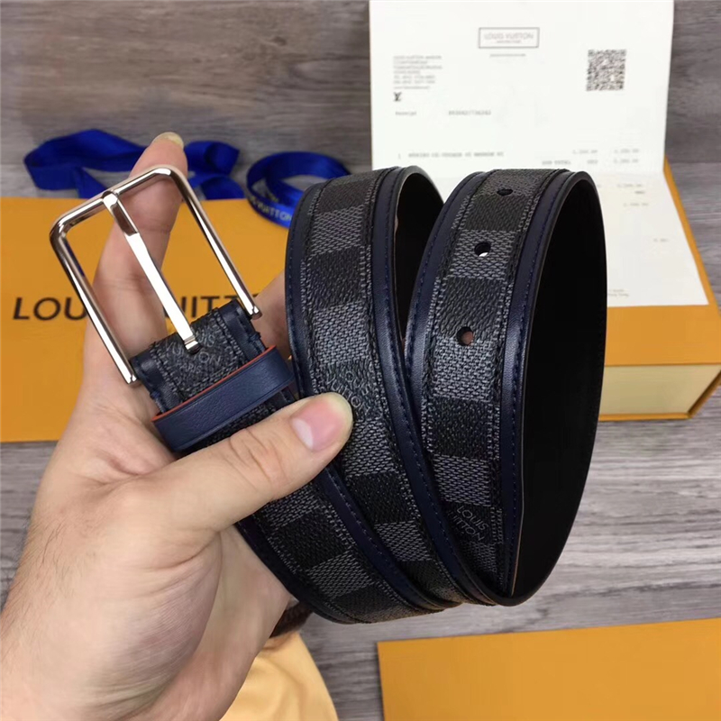 M0041 LOUIS VUITTON 專柜新品 LV皮帶 牛皮皮帶 金屬針扣