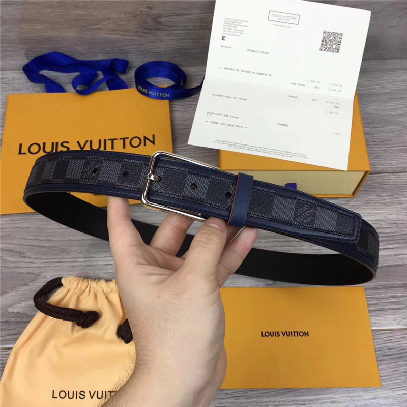 M0041 LOUIS VUITTON 專柜新品 LV皮帶 牛皮皮帶 金屬針扣