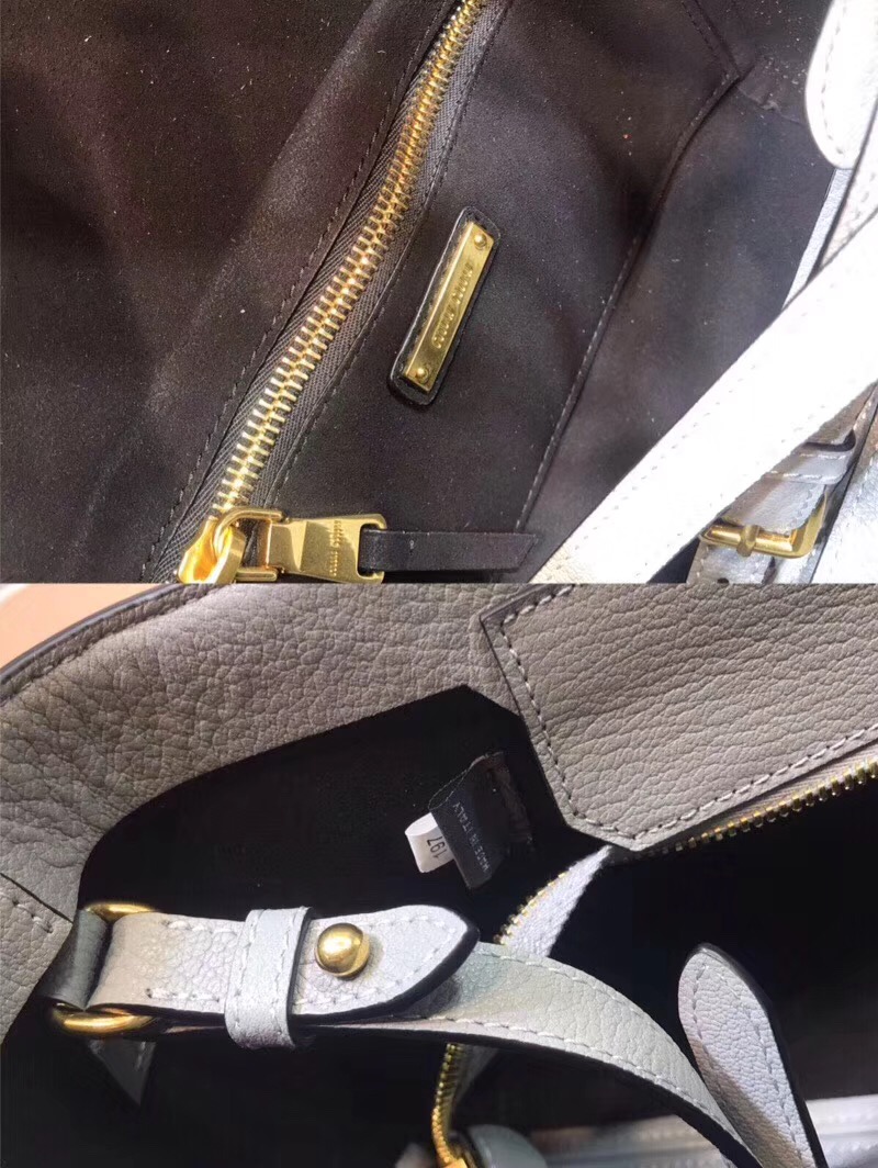 5BG137 MIUMIU專柜新款蝙蝠包 山羊皮 雙提手 單肩斜跨包 灰色