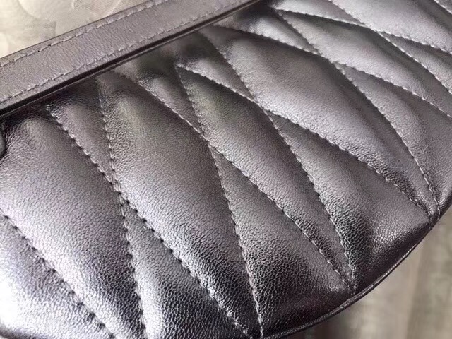 5BL010 MIUMIU專柜新款 腰包 褶皺綿羊皮 腰包單肩 兩用包 槍色