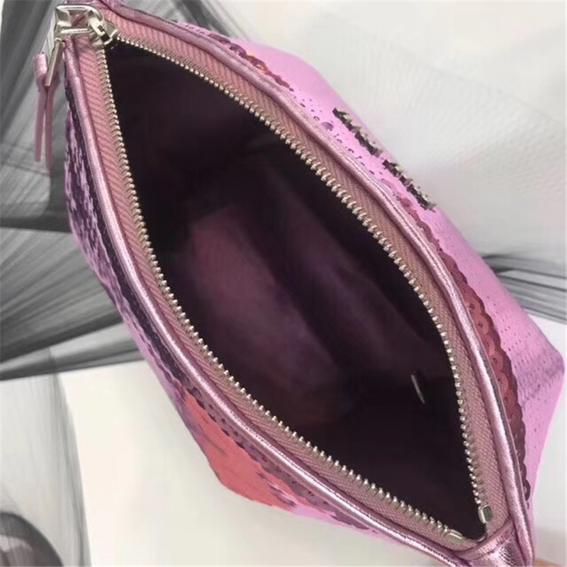 5NH81C MIUMIU專柜新款 手工珠刺繡 亮片單肩手拿包 粉紫