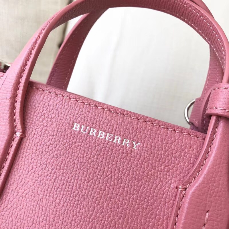40800741 巴寶莉 The Banner系列 小號(hào) 皮革拼Vintage格紋 班納手袋 桃粉色