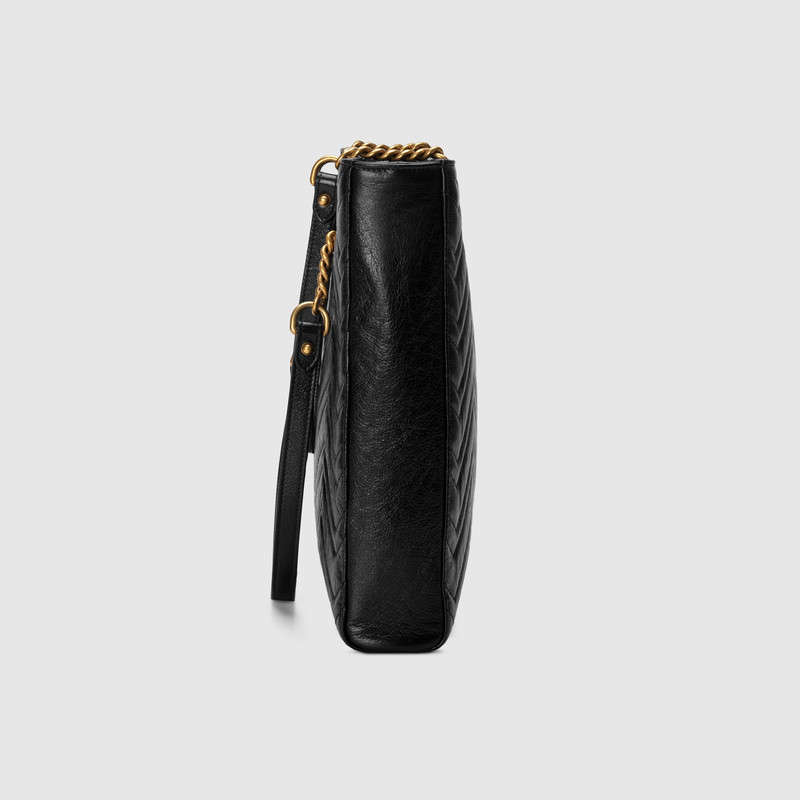 524578 GG Marmont系列 中號 雙G 絎縫 購物袋 黑色