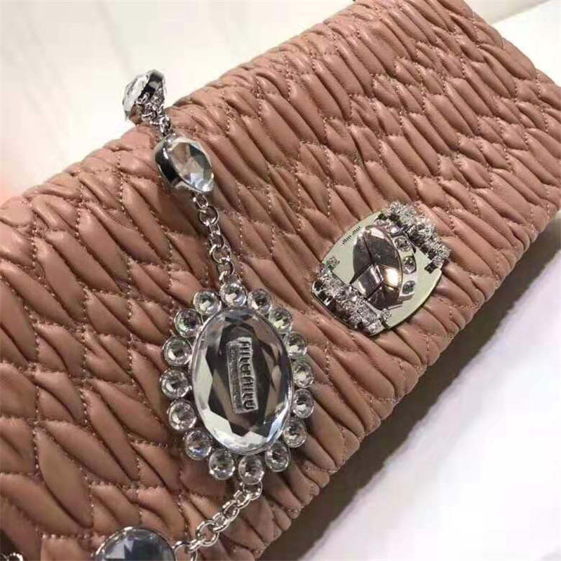 5BD233 MiuMiu 專柜新品 鉆石鏈條包 MiuMiu手包 MiuMiu鏈條包