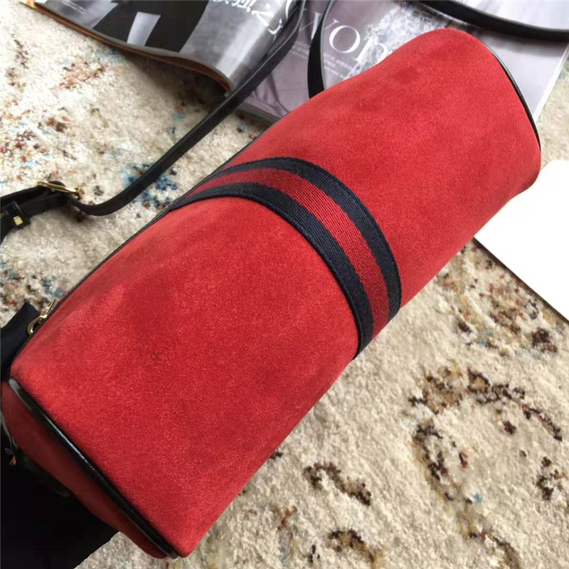 517080 Gucci Ophidia系列 經(jīng)典款 麂皮 小號(hào)肩背包 紅色