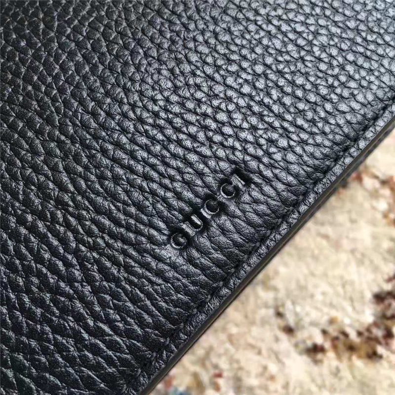 499623 Gucci Dionysus系列 荔枝紋皮革 織紋虎頭扣 Gucci鏈條肩包 黑色