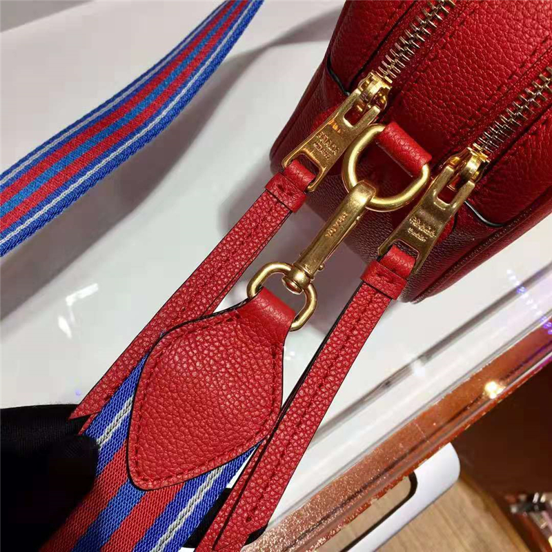 1BH082 Prada女包 普拉達單肩包 Prada新款 普拉達單肩斜挎包 紅色