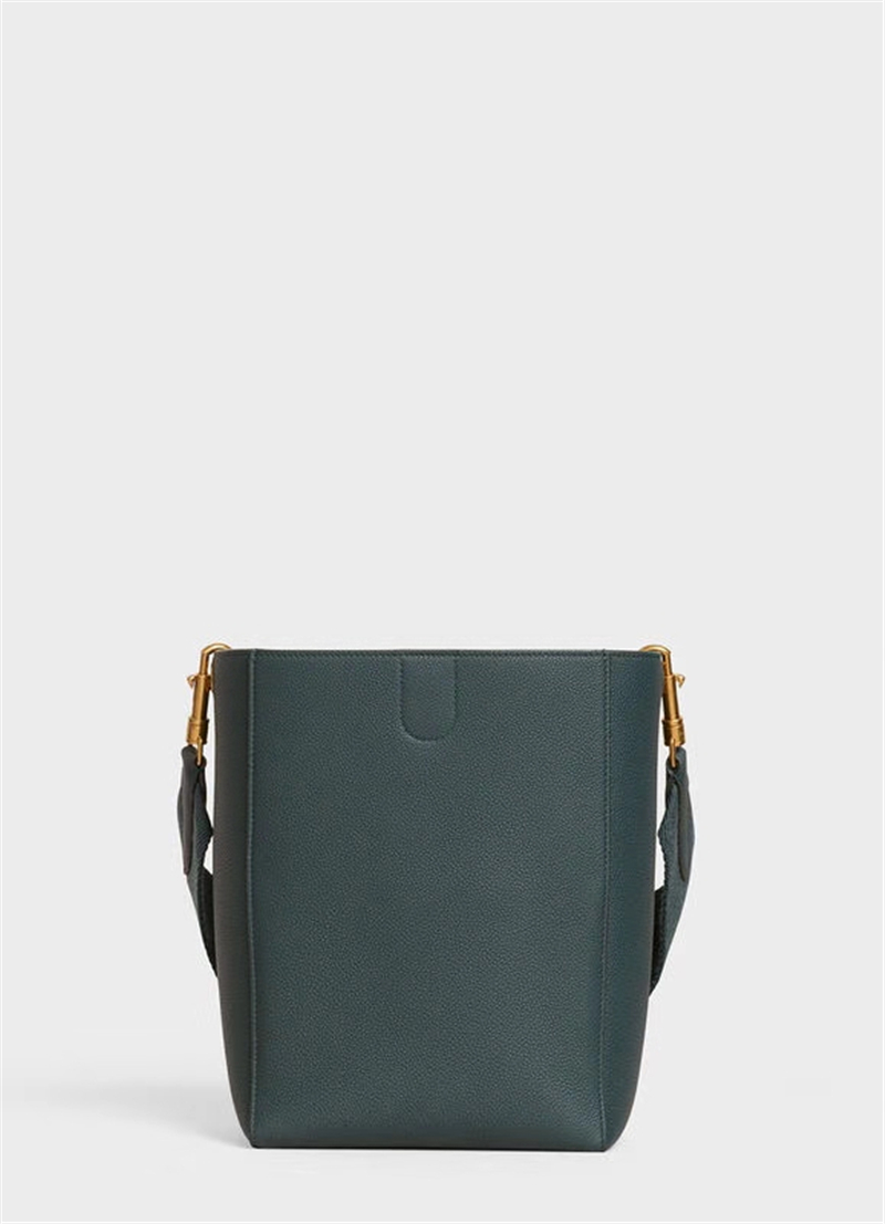 189303 Celine手袋 SANGLE BUCKET 小號 粒面小牛皮 Celine水桶包 孔雀綠