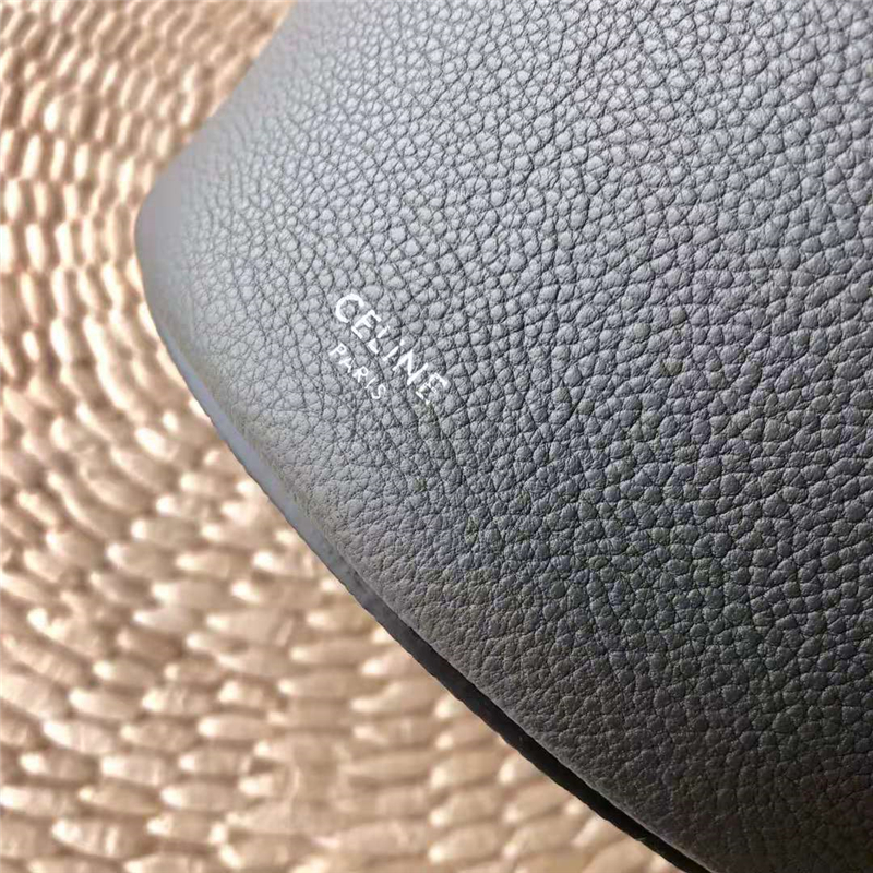 187243 Celine賽琳 BIG BAG BUCKET NANO 粒面小牛皮 Celine水桶包 灰色