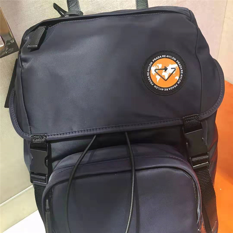 2VZ135 Prada雙肩包 ECONYL再生尼龍 Prada男士雙肩背包 橙標